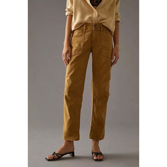 Pilcro The Wanderer Low-Rise Trousers Tan 26 - Picture 8 of 10